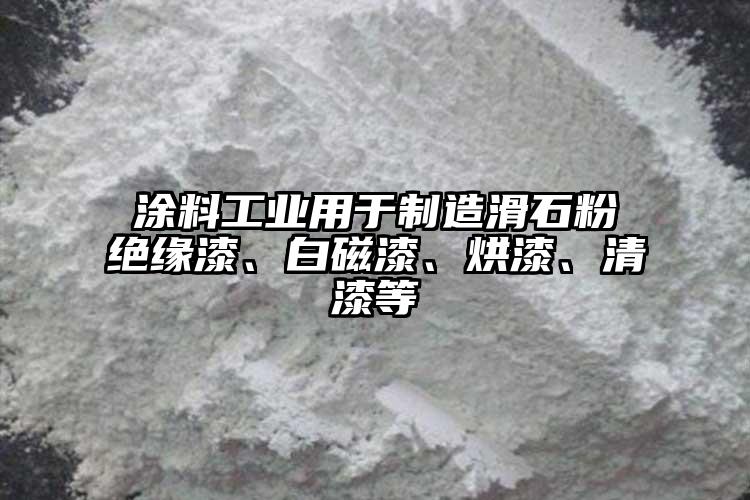 涂料工業(yè)用于制造滑石粉絕緣漆、白磁漆、烘漆、清漆等